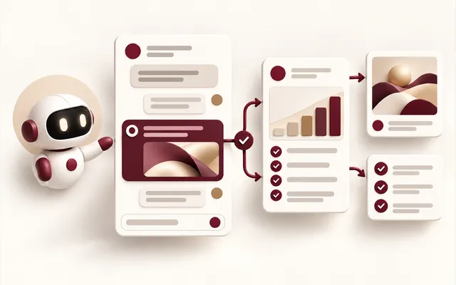 Illustration: a chat window next to a spreadsheet